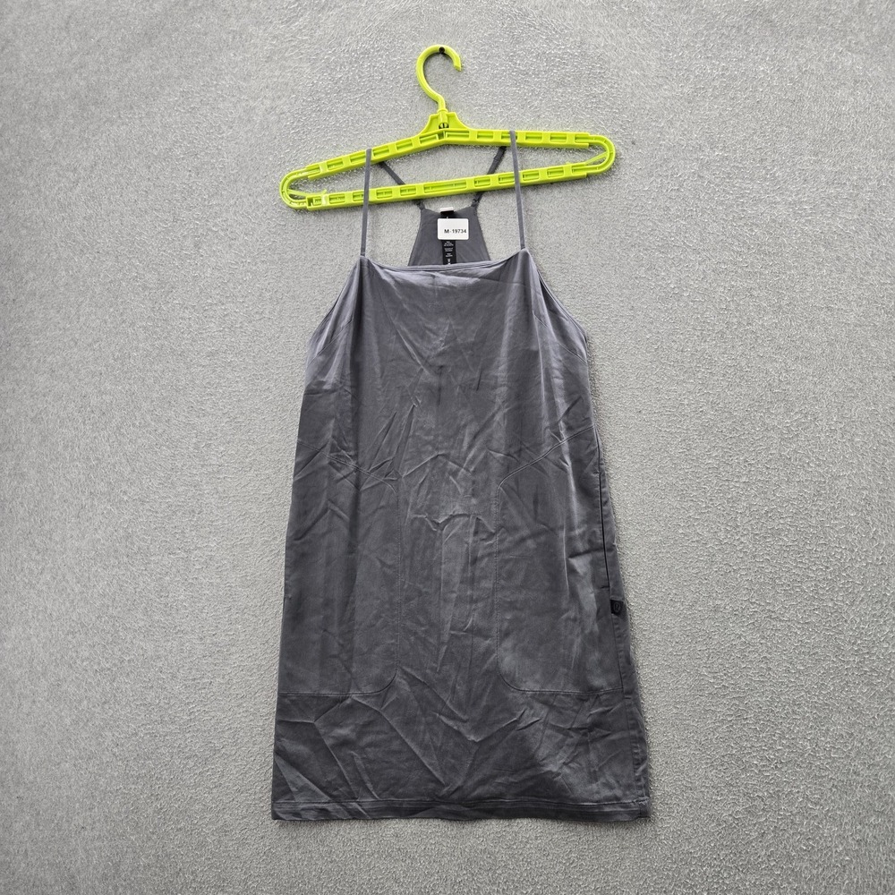 Lululemon Lab Women Dress 4 Gray Adjustable Thin Strap Sleeveless Logo